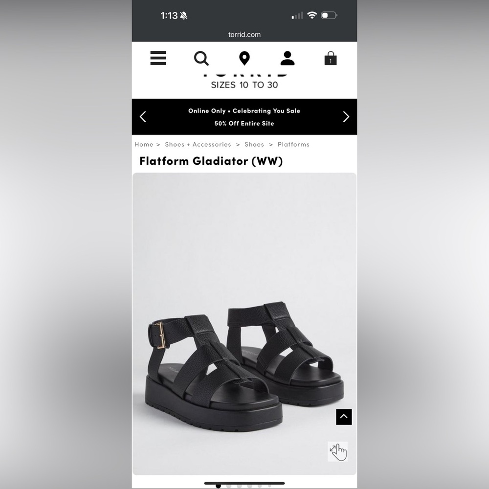 Torrid size 9ww gladiator sandals never worn
